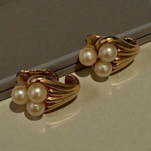 Vintage ‘80s TAT Jewelry Company San Francisco Elegant Faux Pearl Earrings